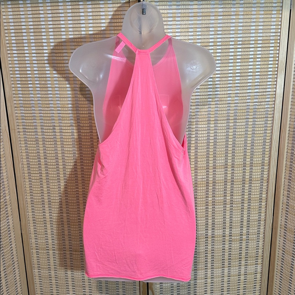 PINK Victoria's Secret Hot Pink Oversized Racerback Super Soft Tank Top Small S - Picture 9 of 15